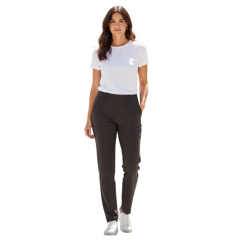 Athleta Stellar Trouser Womens 14 Dark Gray Ankle Zip